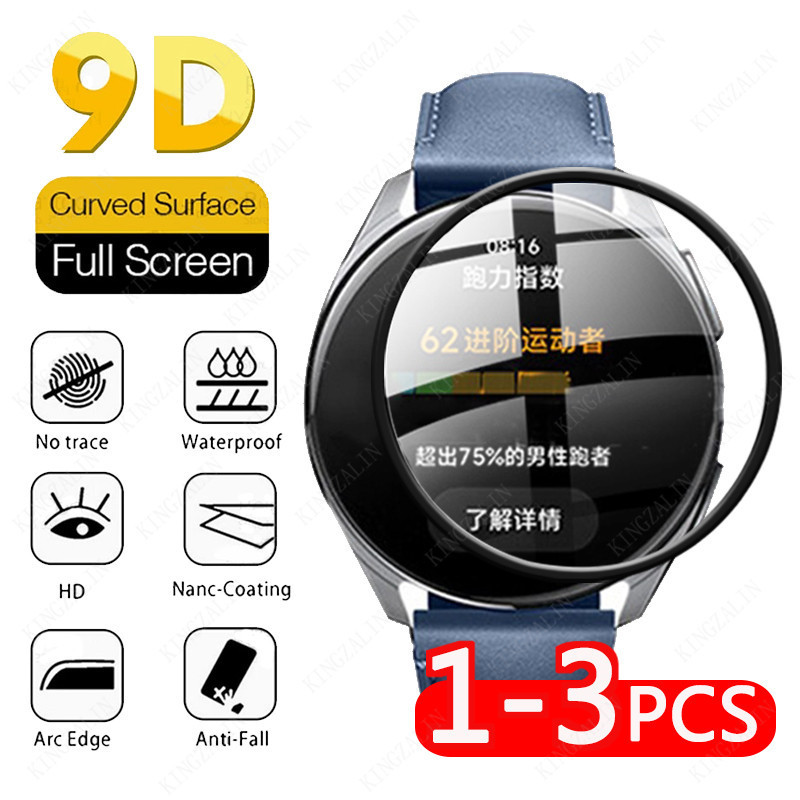 1-3 Chiếc 9D HD Đen Edge Kính Cường Lực Cho Xiaomi Watch S2 42mm 46mm S1 Active Pro S3 Chống Vân Tay Bảo Vệ Màn Hình Cho Xiaomi Mi Poco Watch Lite Watch 2 Pro Màu Thể Thao
