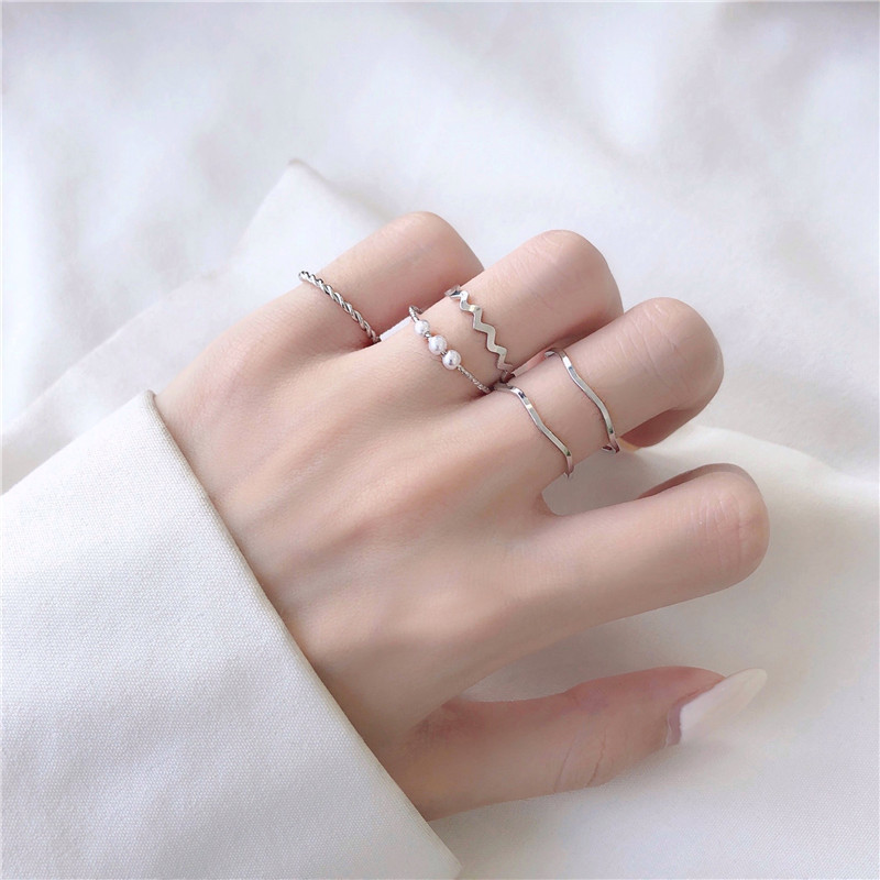 Thời Trang Người Phụ Nữ Nhẫn Đính Hôn Đơn Giản Dây Cưới Có Thể Thay Đổi Kích Thước Mở Trang Sức Người Phụ Nữ Quà Tặng Sinh Nhật