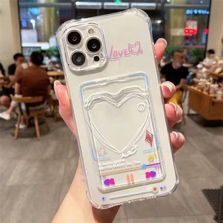 Ốp Lưng Cho Xiaomi Redmi 12 Note 13 Pro 12S 10 11 7 8 12S 9 10C 12C 13C 9A 9C 9T 8T A1 A2 Plus K60 Ultra Điện Thoại Di Động Silicon Mềm Trái Tim Giữ Thẻ Khe Cắm Túi