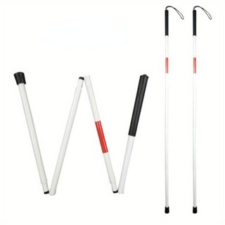 Que đi bộ mù CROSS, Gậy gấp chiều cao có thể điều chỉnh phản quang, Hỗ trợ di động Tay cầm bền bỉ Hợp kim nhôm Đi bộ đường dài cực cao tuổi
