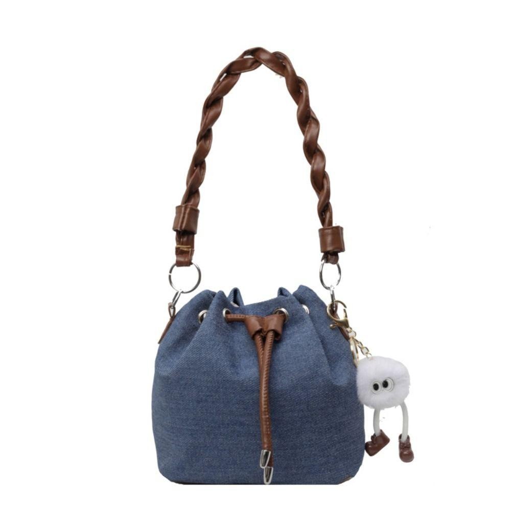 Túi xô dây rút HOBBYIN, Túi đeo vai Denim thời trang, Túi xách sáng tạo
