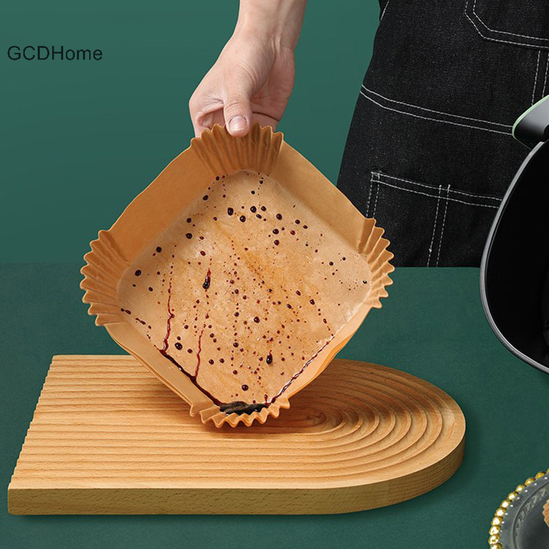 Gcdhome Bếp Nồi Chiên Không Khí Giấy Nướng Giấy Hấp Thụ Dầu Nồi Chiên Không Khí Phụ Kiện Xử Lý HOT