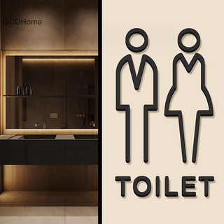 Gcdhome Acrylic Nhà Vệ Sinh Ký Tấm Tùy Chỉnh Cửa WC Dán Tường Nhãn Dán Đơn Giản Phòng Tắm Biển Hiệu Dành Cho Nam Nữ Vệ Sinh Chỉ Báo HOT