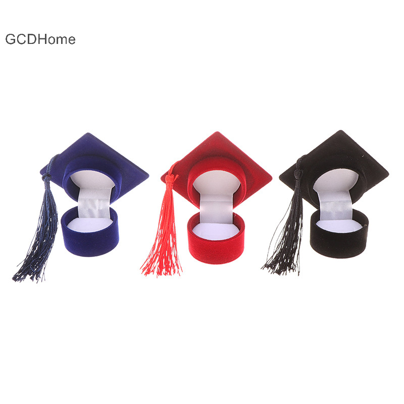 Gcdhome Sáng Tạo Bác Sĩ Mũ Hình Nhẫn Hộp Bông Tai Lưu Trữ Trang Sức Cưới Đính Hôn Ngày Lễ Valene Quà Tặng Bao Bì Hộp HOT