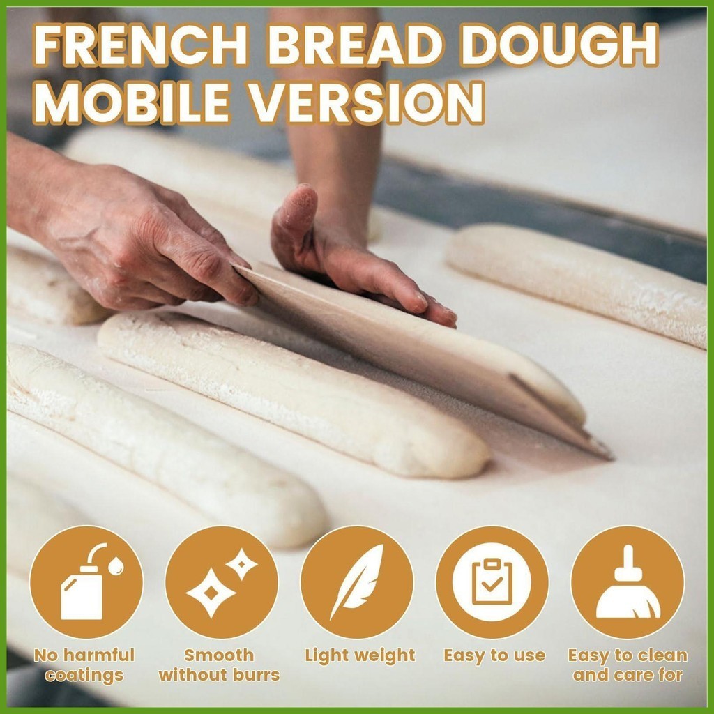 Baguette Chuyển Peel Di Động Bằng Gỗ Chuyển Dụng Cụ Bánh Mì Nhẹ Pháp Dụng Cụ Nướng Bánh Mì Baguette greiwe2vn