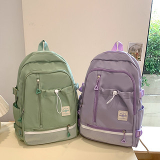 Ba lô Nylon Túi du lịch ngoài trời dung tích lớn Học sinh trung học cơ sở Túi đi học tối giản