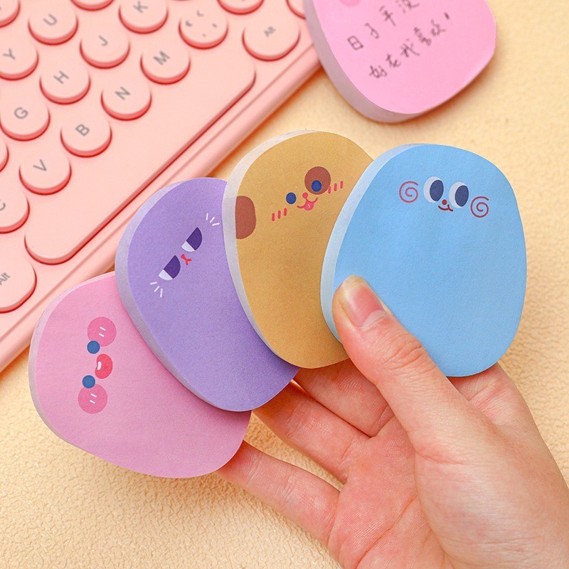 [Nổi bật] Giấy dán biểu tượng cảm xúc - Văn phòng phẩm dành cho học sinh - Hoạt hình, Dễ thương, Có thể xé được, Tự dính, Nhiều màu sắc, Ins - Nhãn dán chỉ mục - Miếng ghi nhớ - Giấy dính - Đồ dùng văn phòng trường học