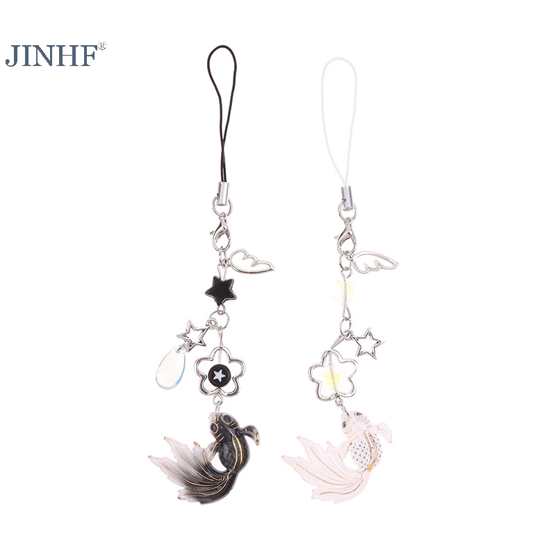 Jinhf Nhiều Màu Sắc Cá Sao Móc Khóa Dây Đeo Cổ Tay Dây Điện Thoại Dây Điện Thoại Di Động Dây Hoạt Hình Viền Điện Thoại Di Động Dây Móc Khóa Dây Đeo HOT