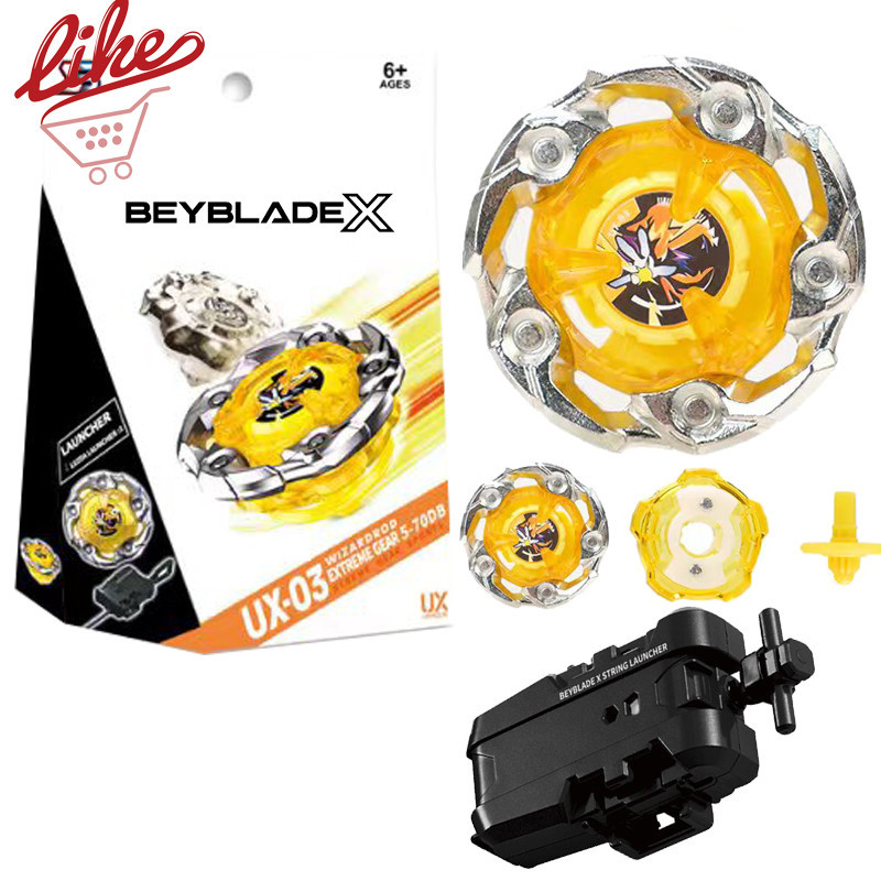 Beyblade X UX-03 Wizard Rod Beyblade Xtreme với Launcher Led Grip