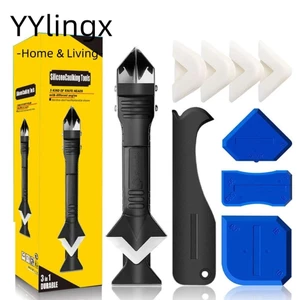 YYlingx Bộ dụng cụ cạo vữa, Bộ dụng cụ làm bánh silicon silicon bằng thép không gỉ, Bộ dụng cụ tẩy nắp Caulk