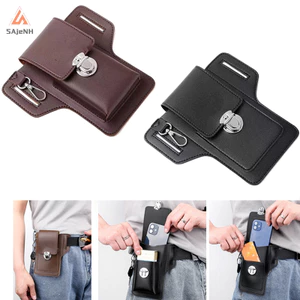 Túi thắt lưng da đa chức năng thời trang Ví điện thoại di động Du lịch ngoài trời Túi Bum thể thao Mới