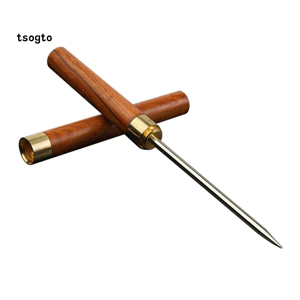 Tay cầm bằng gỗ Ice Pick Ice Pick cho thanh gia đình Thép không gỉ cao cấp có nắp an toàn và tay cầm bằng gỗ Lý tưởng cho quán Bar nhà bếp Dã ngoại và cắm trại Băng bền