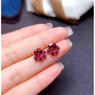 ♥ Bộ trang sức móng vuốt mèo dễ thương Bán chạy Nhẫn vàng hồng Mặt dây chuyền pha lê màu đỏ Vòng cổ nữ Bông tai sang trọng nhẹ Tính khí sang trọng
