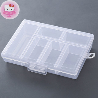 Moonlights Di Động Trong Suốt 6 Lưới Hộp Bảo Quản Cho Nút Hạt Hộp Đựng EN