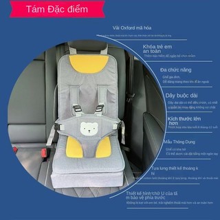Ghế ô tô di động cho trẻ em 0-12 tuổi, đệm bông êm ái, màu xám/xanh lá, kích thước nhỏ/lớn, an toàn 3C