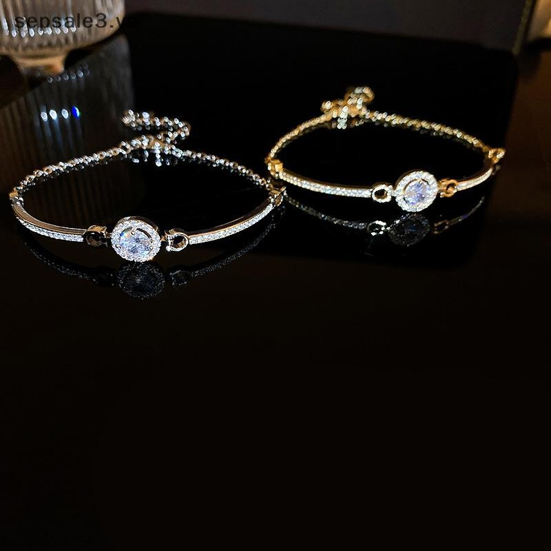 # Sepsale # Vòng tay Zircon có thể điều chỉnh lấp lánh sang trọng nhẹ nhàng Thời trang chất lượng cao Vòng tay phù hợp cho nữ Trang sức đám cưới Quà tặng sinh nhật.