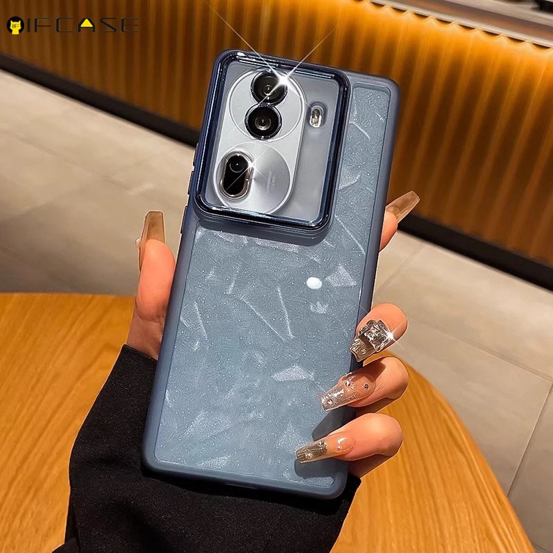 Dành Cho OPPO Reno 13F 13 12 12F 11 11F 11A 10 9 Pro Plus F A Ốp Điện Thoại Có Ống Kính Máy Ảnh Phim Bảo Vệ Matte Business Đơn Giản Trong Suốt Màu Mềm Vỏ Ốp Lưng