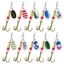 METUBE 10 / 30 Chiếc Mồi Nhân Tạo Spinner, Kim Loại Nước Ngọt Thiết Bị Nước Mặn Quay Mồi, 6 cm Phụ Kiện Câu Cá Wobblers Câu Cá Cho Cá Chép Câu Cá