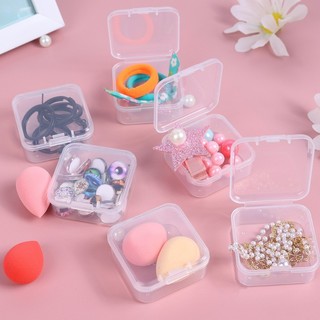 6 Hộp Nhựa Vuông Trong Suốt - Hộp Bao Bì Trang Sức - Hộp Bảo Quản Các Bộ Phận Nhỏ - Dành Cho Bông Tai, Nhẫn, Hạt - Dụng Cụ Sắp Xếp Di Động Mini