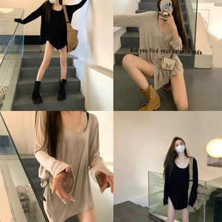 Áo Thun Dài Tay Nữ Dáng Rộng Mỏng Cỡ Lớn, Phong Cách Thoải Mái Hàng Ngày