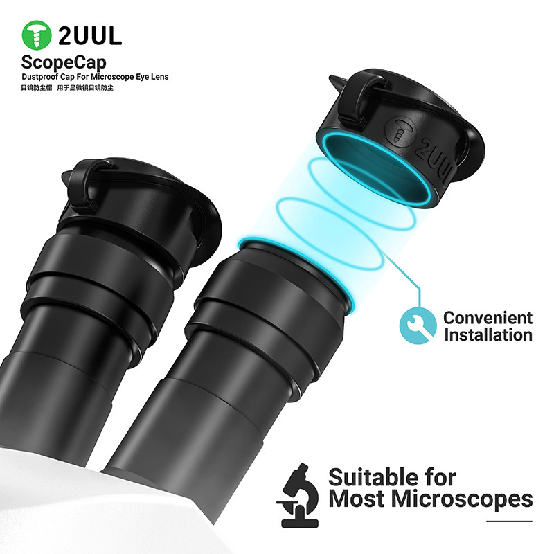2UUL MS81 Mũ Chống Bụi Cho Kính Hiển Vi Ống Kính Mắt ScopeCap Mũ Chống Bụi Cao Su Mềm Vỏ Thị Kính Cho Phụ Kiện Kính Hiển Vi