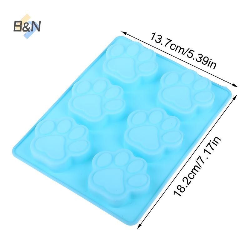 B & N 1 6 Khoang Đáng Yêu Chó Paw Fondant Sugarcraft Bánh Khuôn Silicon DIY Chocolate Nướng Khuôn Pudding Khuôn Xà Phòng Bánh Quy.
