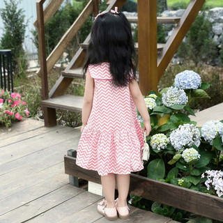 Váy Hè Bé Gái Cổ Thủy Thủ Cách Điệu Mềm Mát