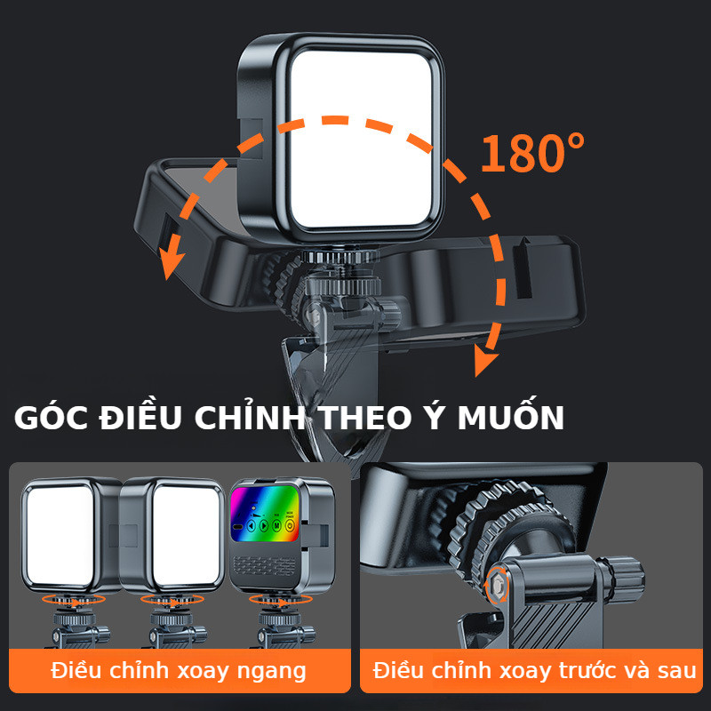 Đèn LED Selfie Mini 3 Chế Độ，Cầm Tay Dạng Kẹp Trợ Sáng Chụp Ảnh, Quay Video Chuyên Nghiệp