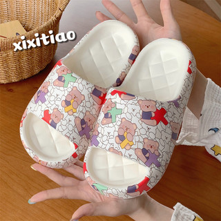 Xixitiao Dép Xăng Đan Mùa Hè Dành Cho Nữ Hình Gấu Hoạt Hình Dễ Thương Với Đế Eva Mềm Mại