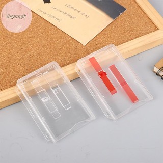 Deyangk Trong Suốt Tay Thẻ Trượt Kép Văn Phòng Trường Học ID Thẻ Tín Dụng Bao Huy Hiệu Giá Đỡ Vượt Qua Gần Chìa Khóa Tay Áo VN
