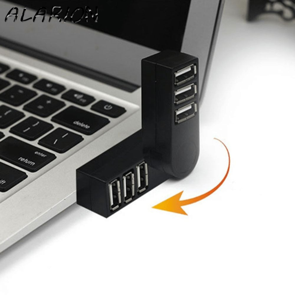 Hub USB Mini ALARION, Bộ chia USB 2.0 tốc độ cao, Mở rộng 180° Xoay 3 ...