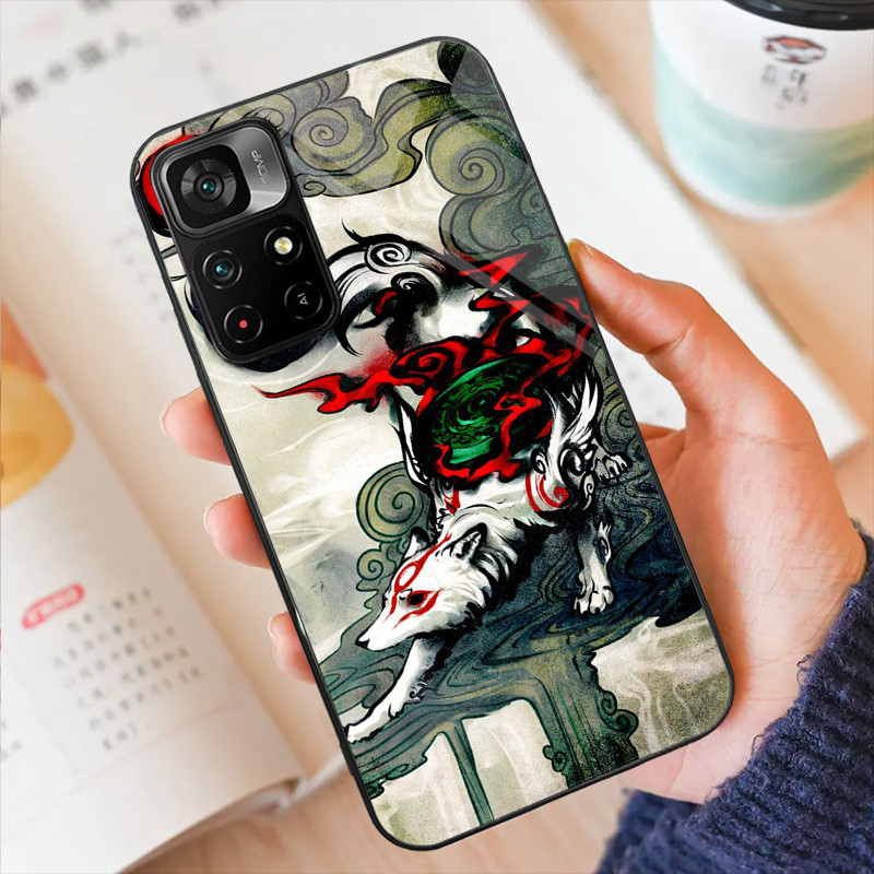 Okami amaterasu 01 Kính Ốp Lưng Điện Thoại Xiaomi POCO F3 F4 F5 M3 M4 M5 M6 4G X3 X4 GT NFC X5 X6 PRO 5G