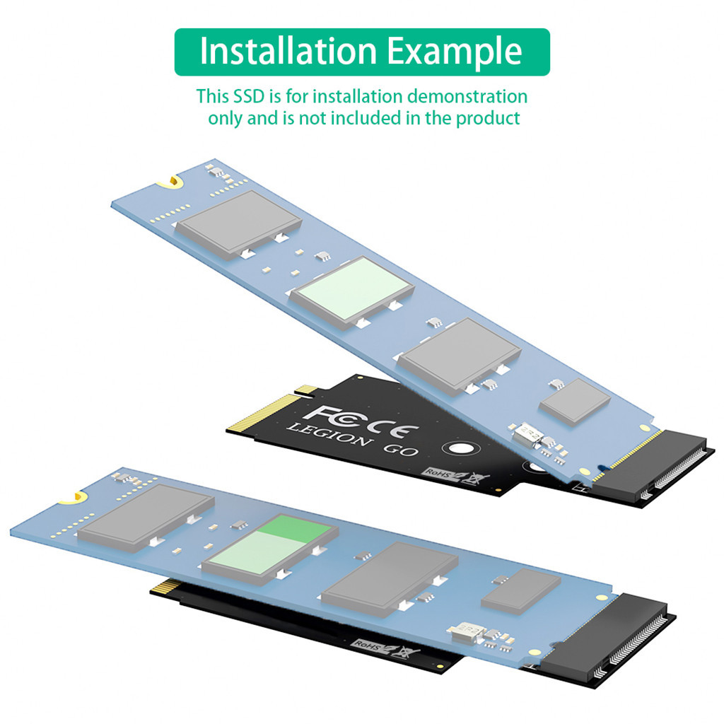 Jmt Cho M.2 NGFF NVME M-Key SSD Adapter Thẻ Cho 2242 2260 2280 Ổ Cứng SSD Mở Rộng Cho Lenovo Legion Go Cầm Tay Chuyển Đổi