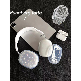 Vỏ chống sốc trong suốt hoa mùa xuân Thích hợp cho tai nghe Airpods Max Vỏ bảo vệ tai nghe không dây