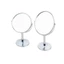 Gương mỹ phẩm đôi FAVORITEGOODS, Gương trang điểm thủy tinh hợp kim sắt carbon, Gương hình bầu dục màu bạc di động