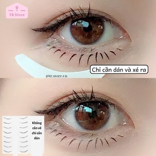 Bộ 8 cặp xăm giả mi dưới lười mascara strips Gecomo kháng nước một lần dùng G2093 G2095