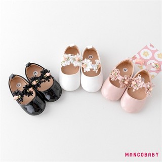 Mg-baby Girl Premium PU Flats Hoa Trẻ Sơ Sinh Giày Cũi Walker Đầu Tiên Cho Tiệc Lễ Hội Tắm Cho Bé