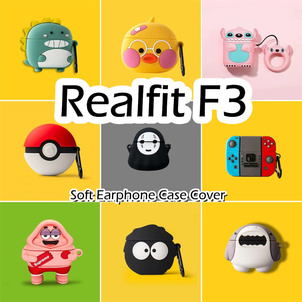 [Ngôi sao tương lai] Dành cho Ốp lưng Realfit F3 phong cách hoạt hình Anime Vỏ tai nghe silicon mềm Vỏ bọc NO.1