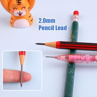 [Crush] Bút chì tự động, Bút chì cơ học loại 2.0MM 2B, Công cụ viết phác thảo đơn giản đi kèm với máy mài Văn phòng phẩm Bút chì di động Văn phòng học