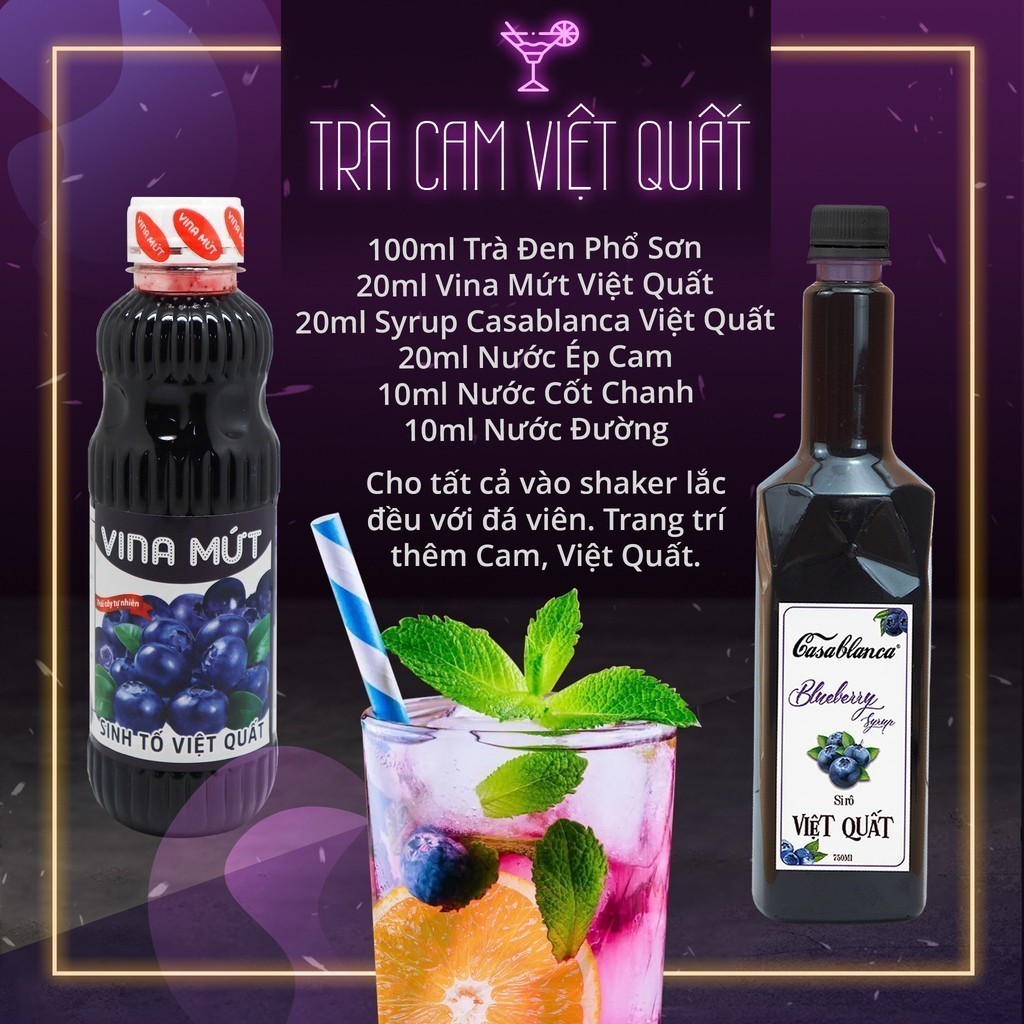 [Có sẵn] Siro Casa Blanca chai nhựa 750ml (đủ hương)