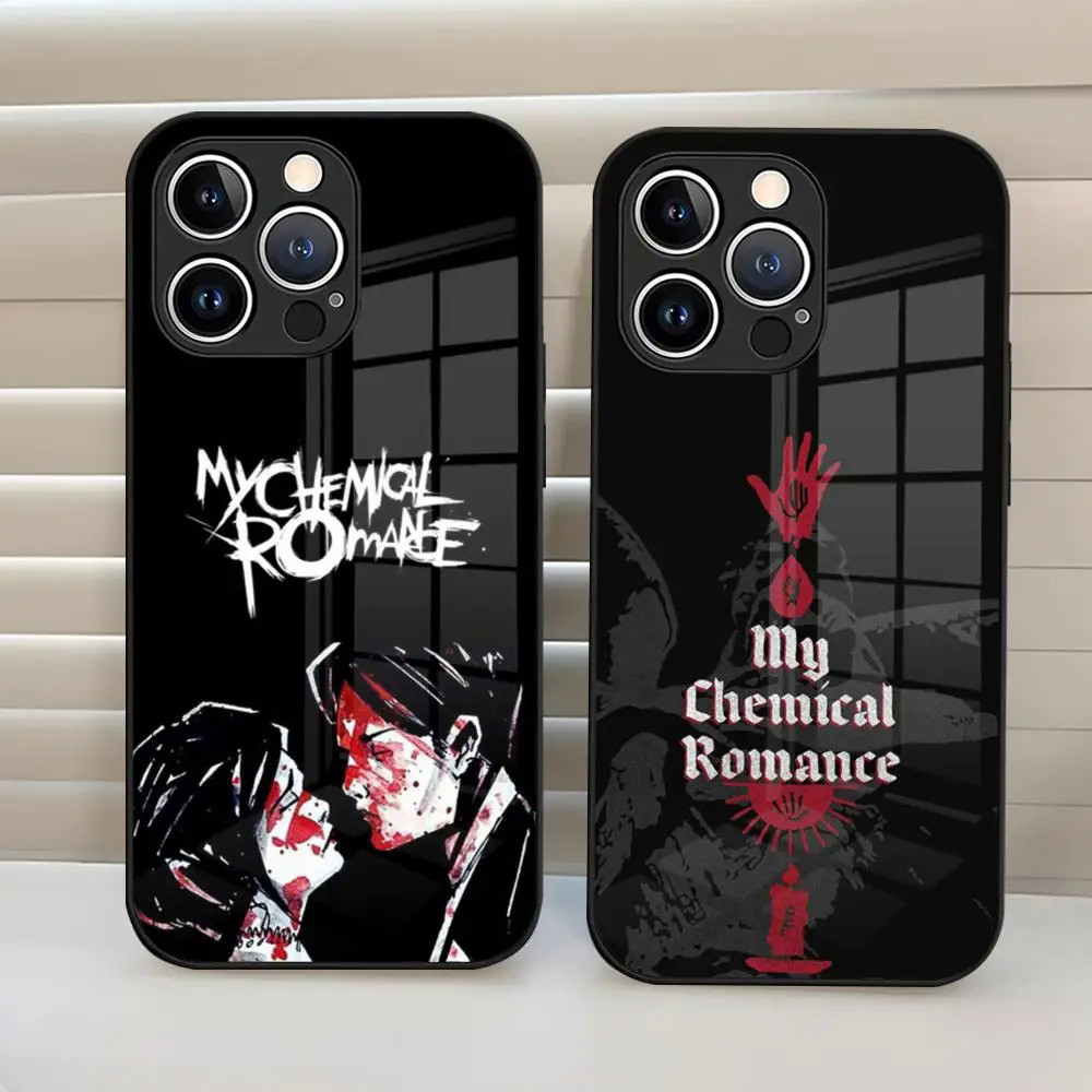 BK-1 My Chemical Romance Ốp lưng Kính Cường Lực Ốp Lưng Cho iPhone 17,15 Pro Max 14 Pro 12 11 13 Mini X XR XS 8 7 Plus SE 0821