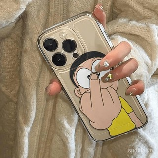 Mack Unique Cử Chỉ Độc Đáo Nobita iPhone Ốp Lưng Cho iPhone 11 12 13 14 15 16 17pro promax plus13 14 u213