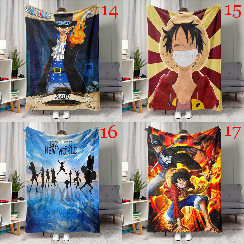 Khỉ ONE PIECE D. Luffy Flannel Chăn Một Mặt In Flannel Chăn Điều Hòa Không Khí Chăn Món Quà Tốt Nhất Cho Người