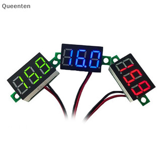 Queenten 0,36 Inch DC4.5V-30V Kỹ Thuật Số Đỏ Xanh Xanh Dương Màn Hình LED Bảng Điều Khiển Điện Áp Đồng Hồ Đo Vôn Kế Máy Kiểm Tra Vôn Kế Xe Máy QT
