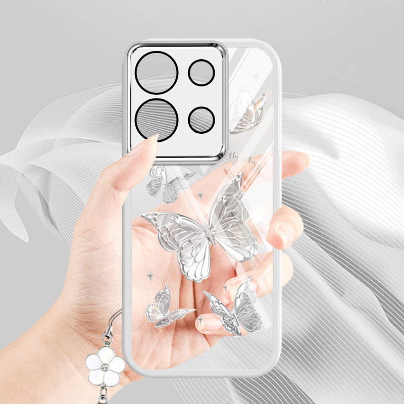 Ốp Điện Thoại YBD INS Style Cho ITEL P65 4G Infinix Note 40 Pro Plus Note 40X X6838 X6853 X6850 X6851 X6851B Vỏ Bướm Niche Được Trang Bị Bảo Vệ Ống Kính