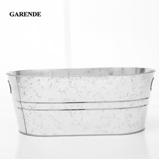 Xô mạ kẽm Garende, Bồn đựng đồ uống mạ kẽm, Bồn tắm hình bầu dục kim loại bằng thép mạ kẽm lớn cho các bữa tiệc, Tiệc giải khát, Bia lạnh