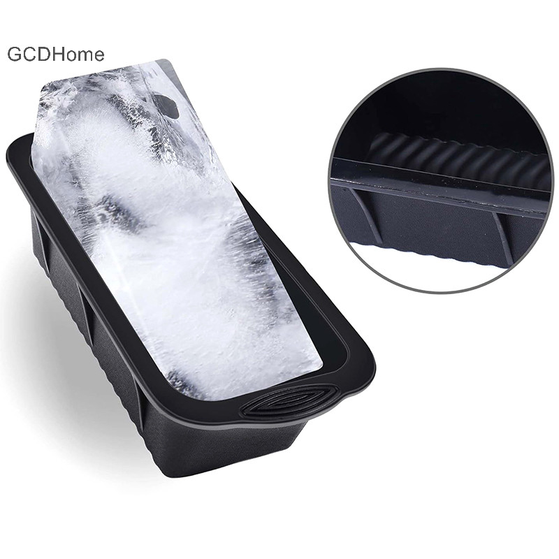 Gcdhome Cực Lớn Khuôn Làm Đá Silicon Khuôn Lớn Có Thể Tái Sử Dụng Máy Làm Đá Lớn Khay Tắm Đá Đá Cho Gia Đình HOT