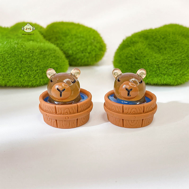 Maybest 2 Chiếc Dạ Quang Capybara Nhựa Thu Nhỏ Phát Sáng Vào Ban Đêm Cổ Tích Trang Trí Sân Vườn DIY Trang Trí Các Bức Tượng Nhỏ Dễ Thương Trang Trí Bàn Làm Việc {VN}