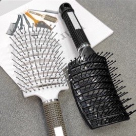 Lược Gỡ Rối, Tạo Phồng Tóc-Lược Sấy Tạo Kiểu Bán Nguyệt Cỡ Lớn Chuyên Dụng Giảm Rụng Tóc