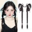 DARON 2 Chiếc Tóc Giả Bím Bong Bóng, Bột Chiên Xoắn Bím Tóc Giả Đuôi Ngựa Đôi, Lông Tơ Ngọt Ngào Giả Tổng Hợp Lông Gà Đấm Bốc Bím Cho Nữ